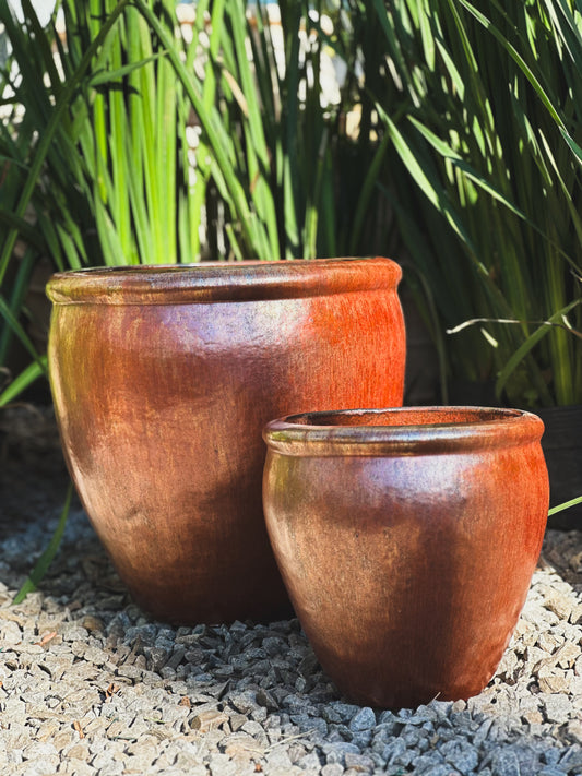 Maceta cerámica esmaltada BANGKOK