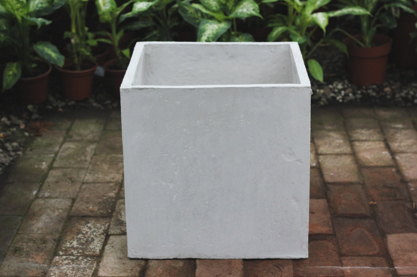 Maceta fibrocemento cubo