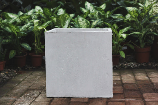 Maceta fibrocemento cubo