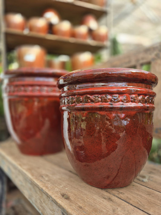 Maceta cerámica esmaltada ALEJANDRIA