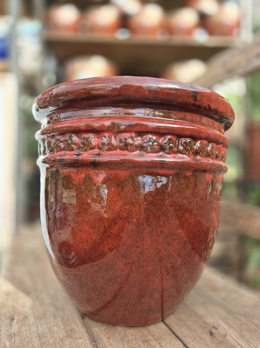 Maceta cerámica esmaltada ALEJANDRIA