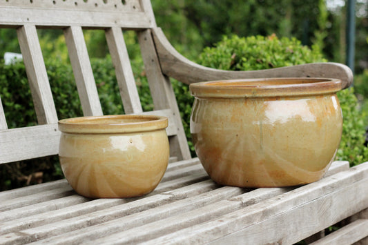 Maceta cerámica esmaltada PRAGA