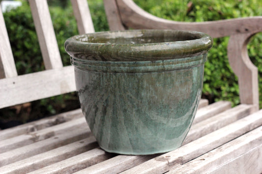 Maceta cerámica esmaltada MUNICH