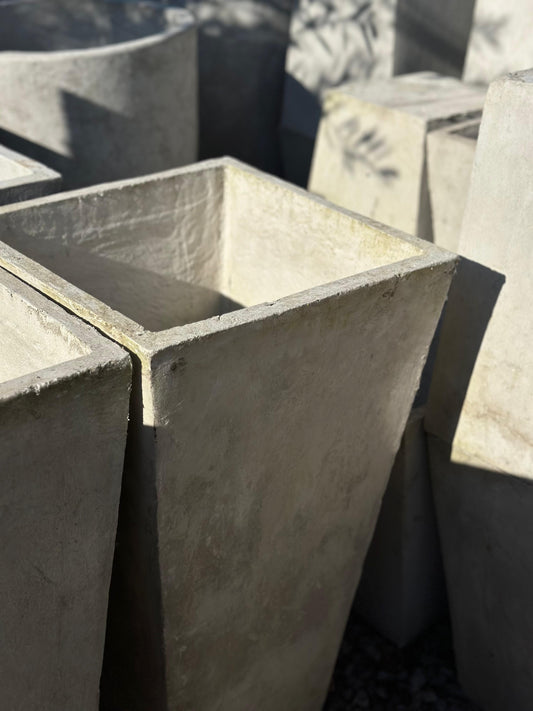 Maceta de fibrocemento cubo cónico